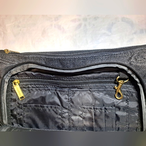 London Fog Ryka Briefcase/Laptop/Travel Bag 16x12 Expandable Blk. 11-Compartment - Picture 6 of 12